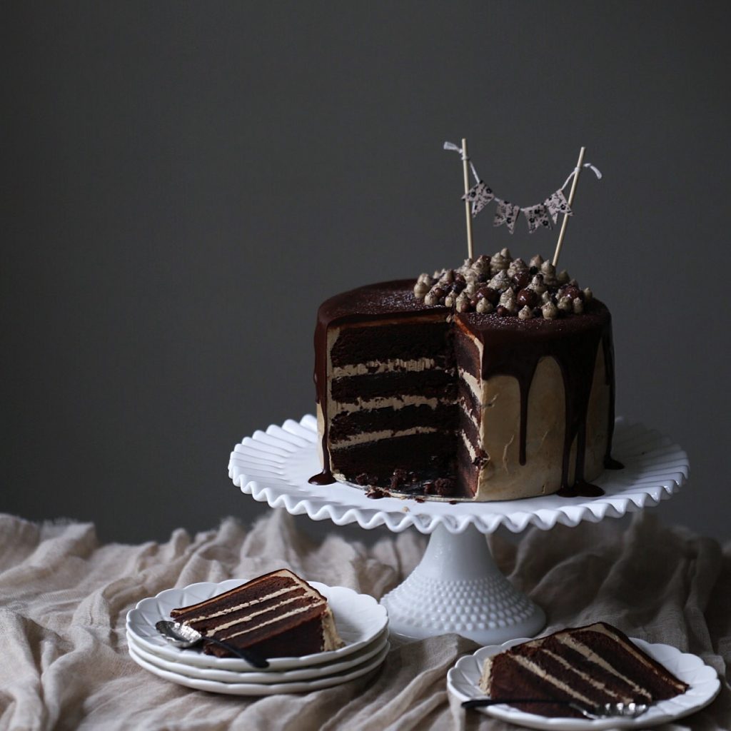 Mocha Mud Cake with Coffee Swiss Meringue Buttercream