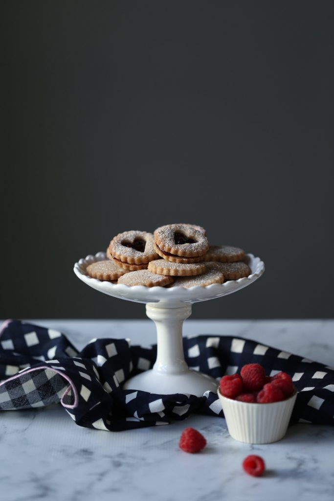 Rose Cardamom Cookies with Raspberry and Pomegranate Jam