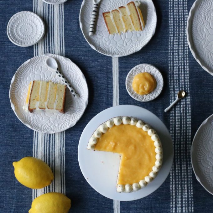 Lemon Curd and Coconut Cake
