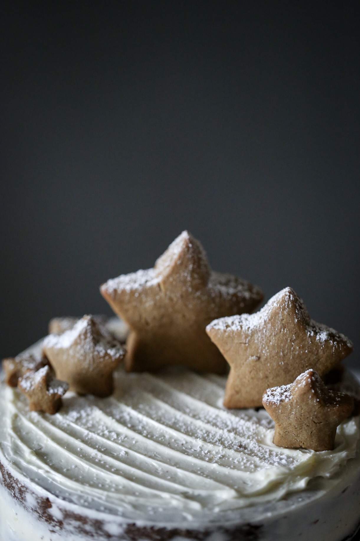 Gingerbread Cake with Lime Curd and White Chocolate Frosting