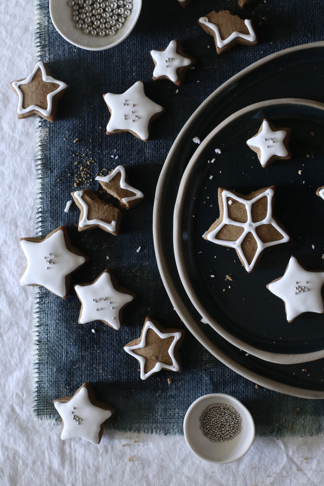 Gingerbread Cookies with Lemon Icing