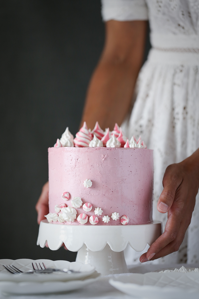 Coconut Raspberry Cake with Lemon Curd