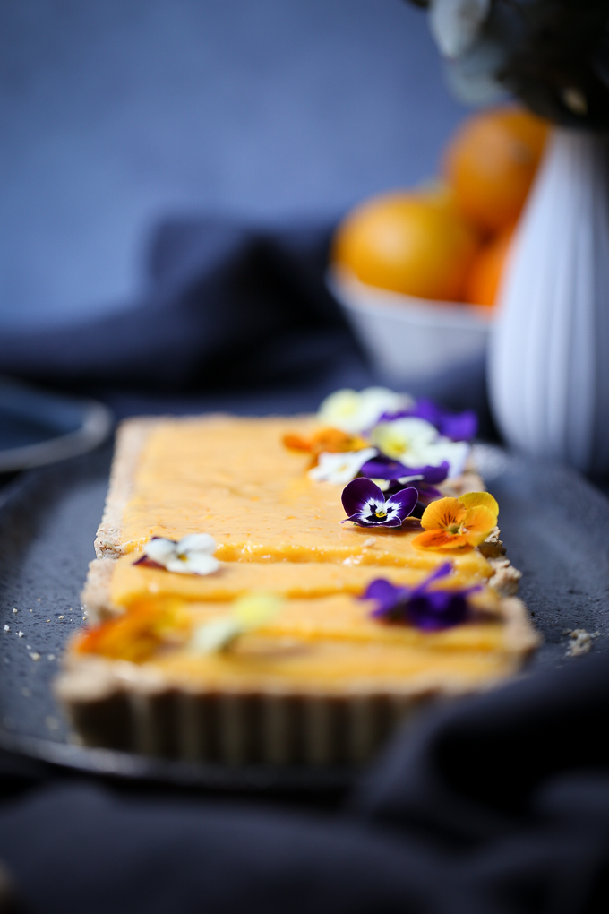 Meyer Lemon Curd + White Chocolate Cheesecake Tart | The Polka Dotter