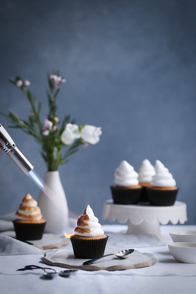 Coconut Meringue Cupcakes + Blood Orange Curd | The Polka Dotter