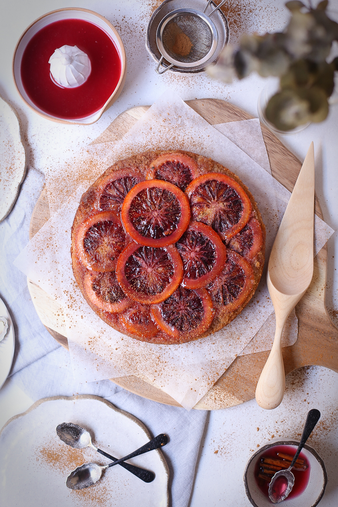 Blood Orange Cardamom Syrup Cake | The Polka Dotter