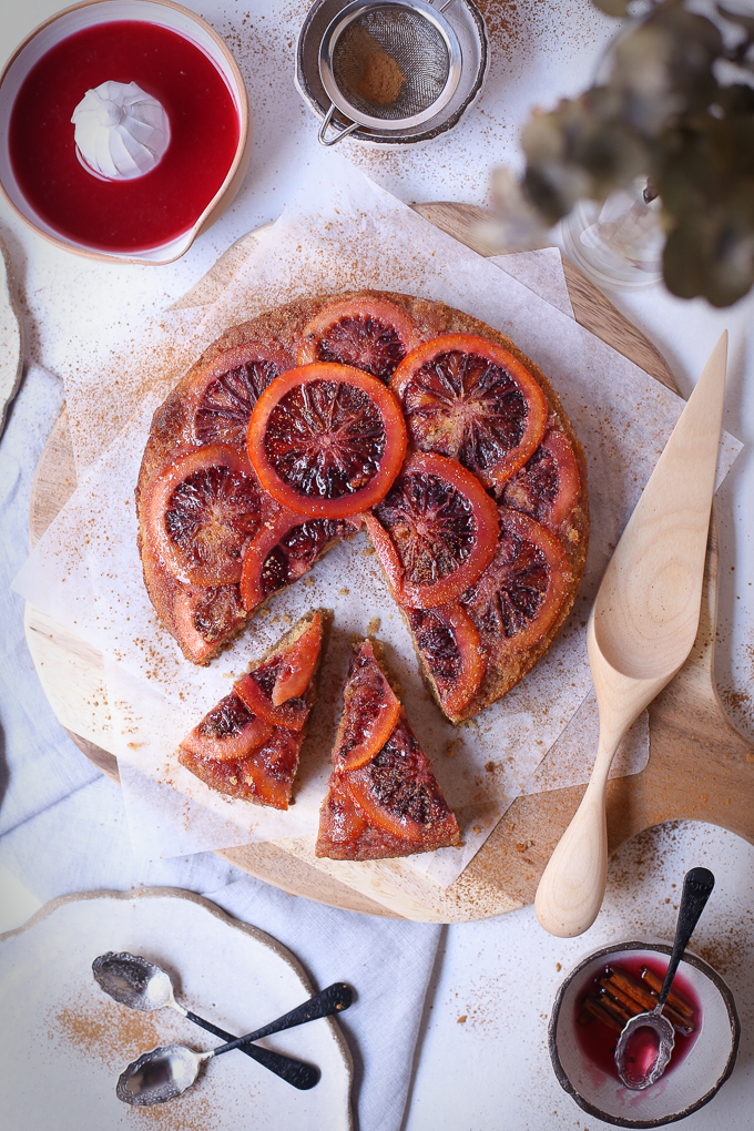 Blood Orange Cardamom Syrup Cake | The Polka Dotter