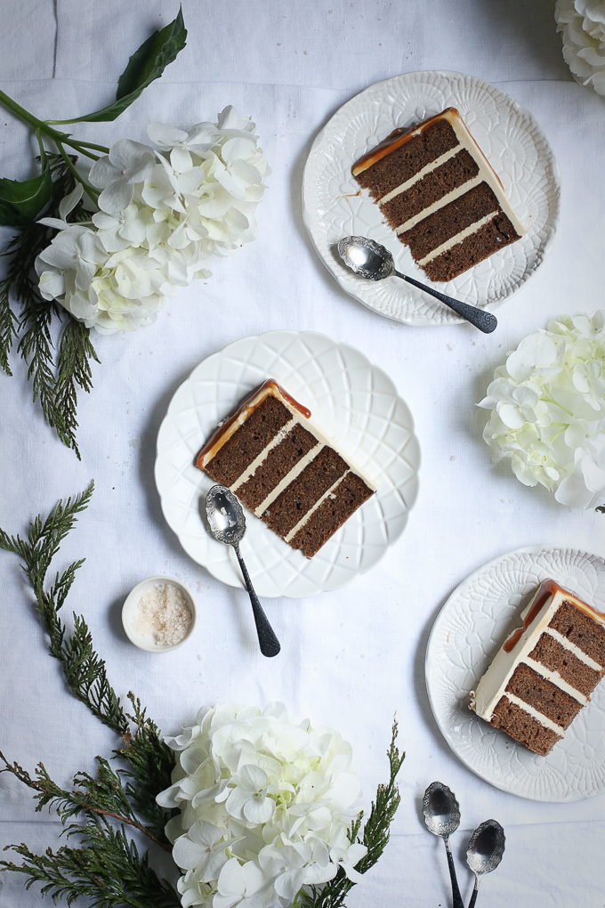 Gingerbread Cake with Salted Caramel | The Polka Dotter