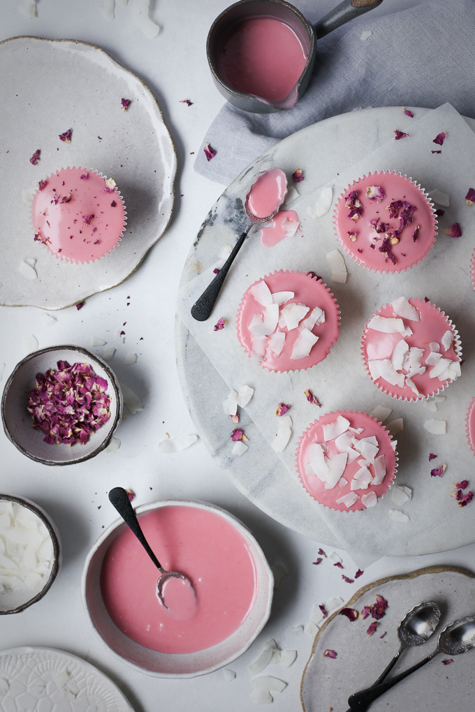 Vanilla Bean Cupcakes + Blood Orange Glaze | The Polka Dotter