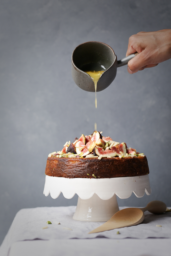 Spiced Orange Pistachio Cake + Fresh Figs & Ginger Syrup | The Polka Dotter