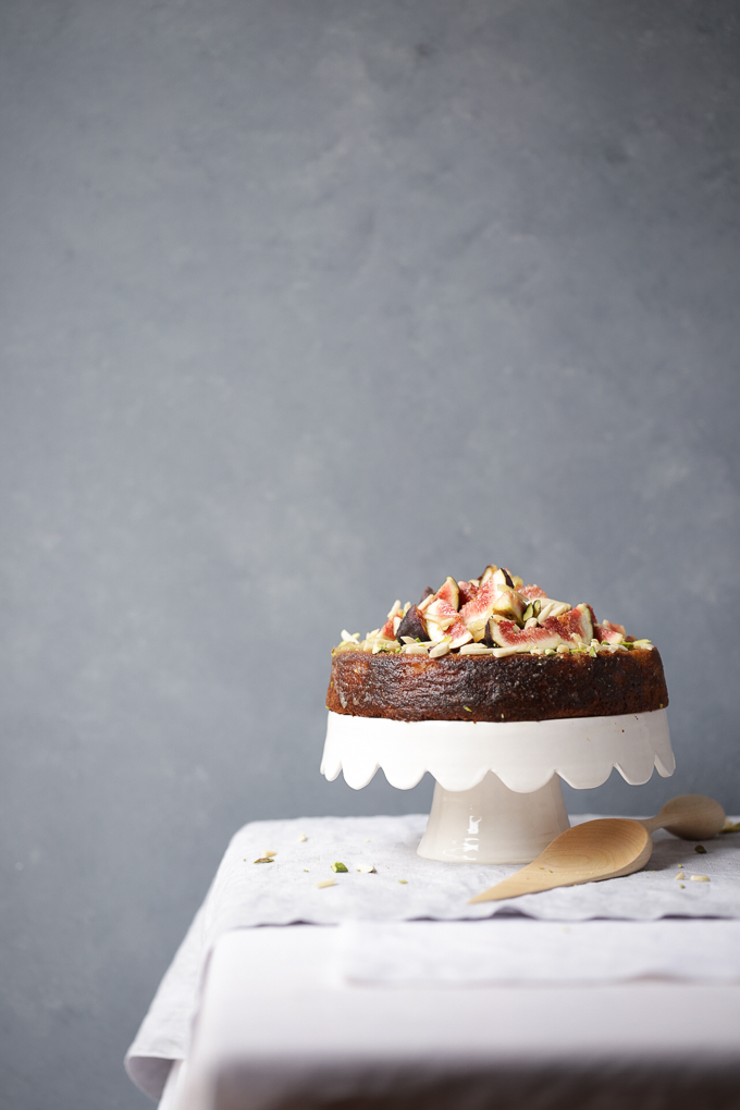 Spiced Orange Pistachio Cake + Fresh Figs & Ginger Syrup | The Polka Dotter