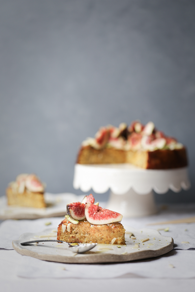 Spiced Orange Pistachio Cake + Fresh Figs & Ginger Syrup | The Polka Dotter