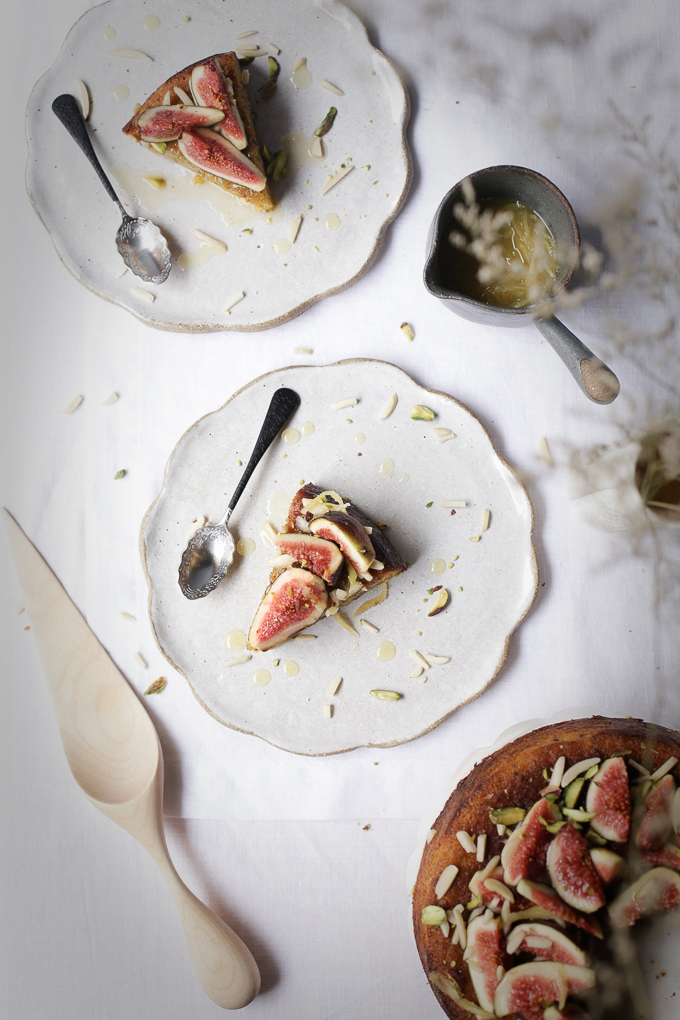Spiced Orange Pistachio Cake + Fresh Figs & Ginger Syrup | The Polka Dotter