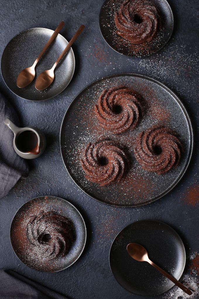 Chocolate Mandarin Rosemary Bundt Cakes | The Polka Dotter