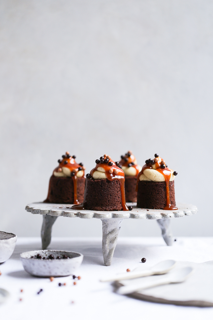 Frosted Earl Grey Brownies with Rose Petals + Sweet & Simple