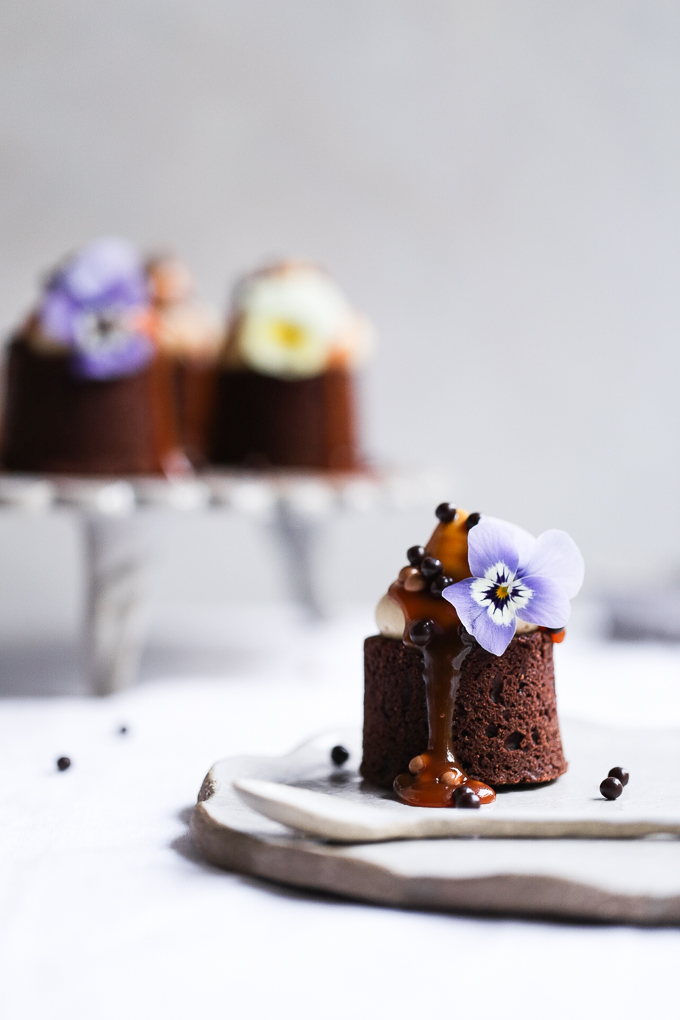 Frosted Earl Grey Brownies with Rose Petals + Sweet & Simple