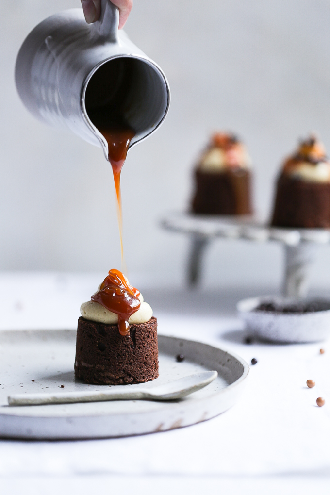 Earl Grey + Salted Caramel Brownies | The Polka Dotter