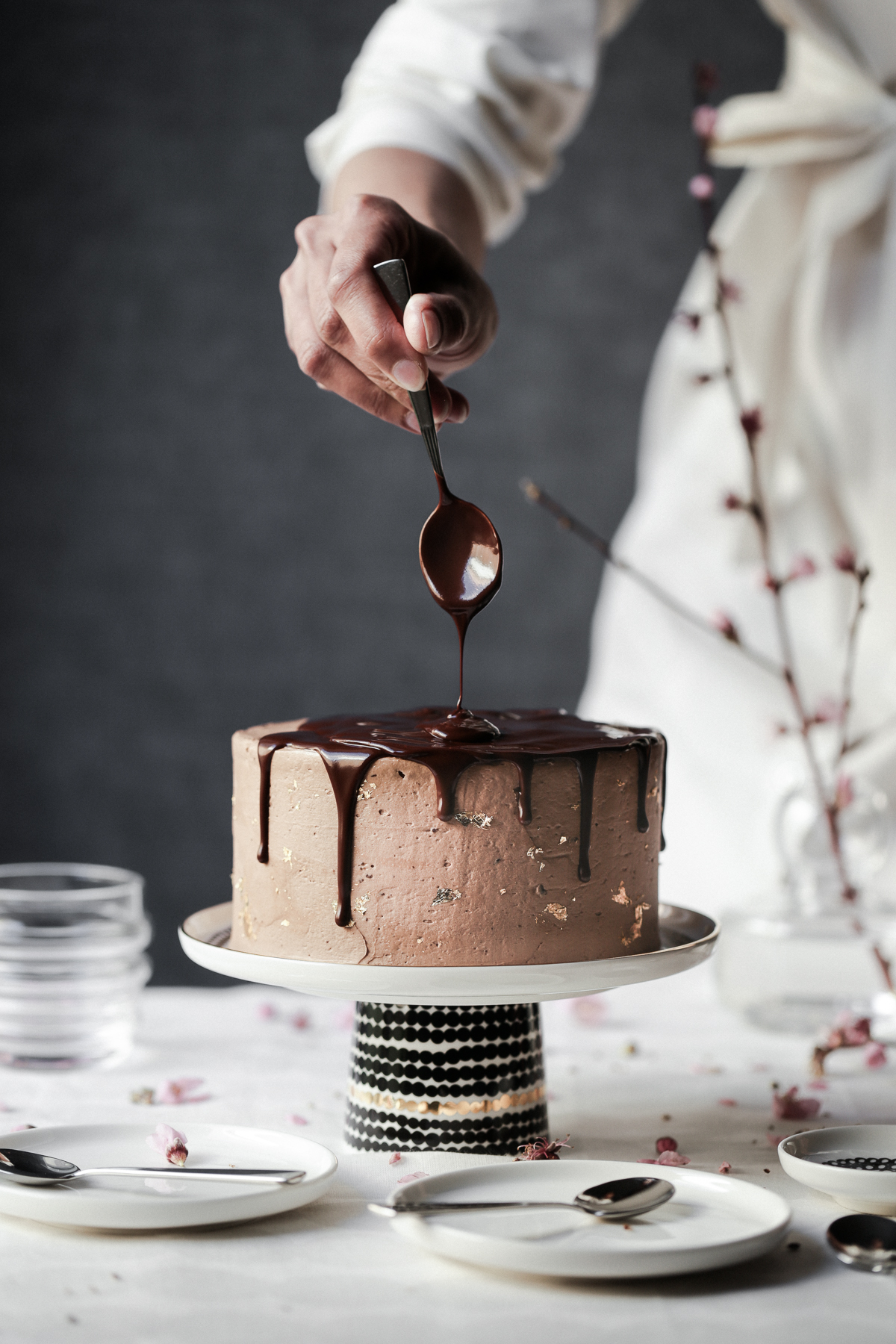 Chocolate Golden Honeycomb Cake | The Polka Dotter