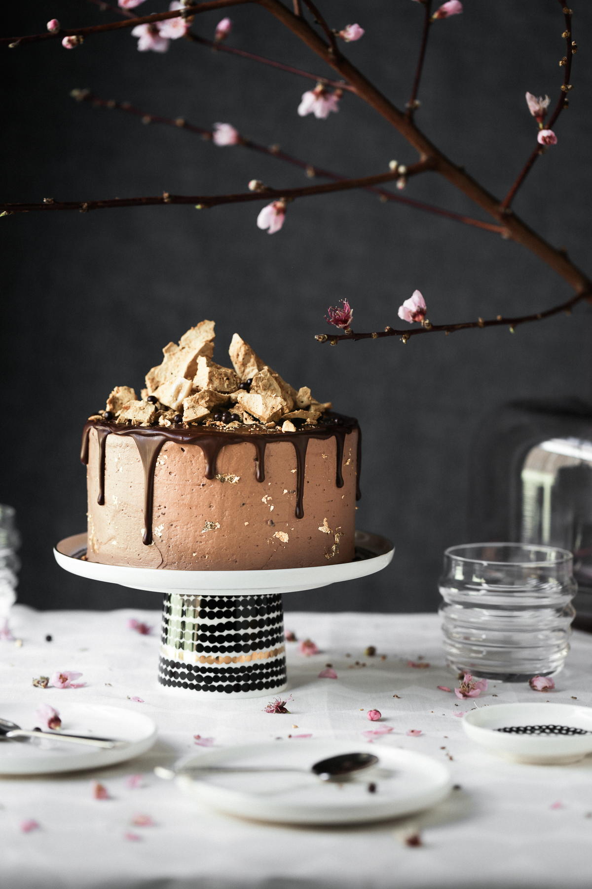 Chocolate Golden Honeycomb Cake | The Polka Dotter