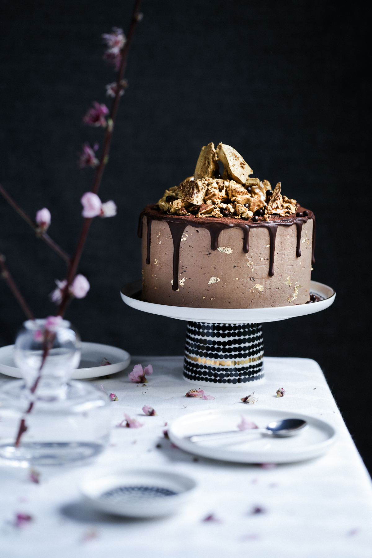Chocolate Golden Honeycomb Cake | The Polka Dotter