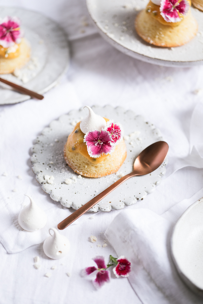 White Chocolate Teacakes + Passionfruit Curd | The Polka Dotter