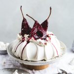 Hibiscus Poached Pear Pavlova | The Polka Dotter