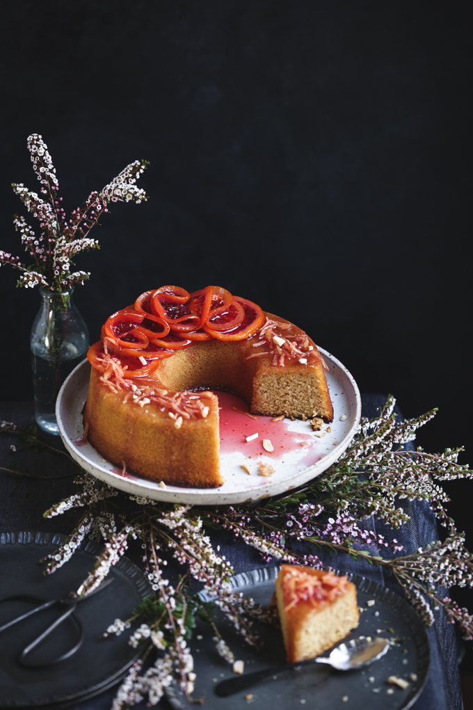 Blood Orange & Ginger Syrup Cake {gluten-free} | The Polka Dotter
