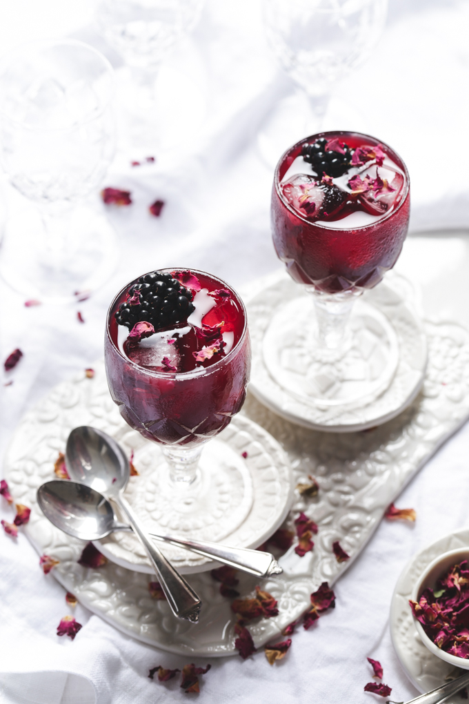 Blackberry Rose & Lime Mocktails | The Polka Dotter