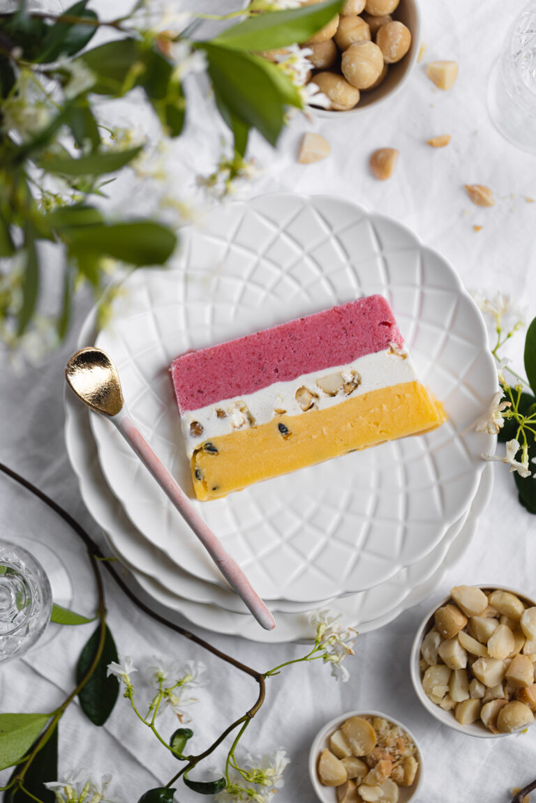 Strawberry, Macadamia & Mango Ice Cream Terrine The Polka Dotter