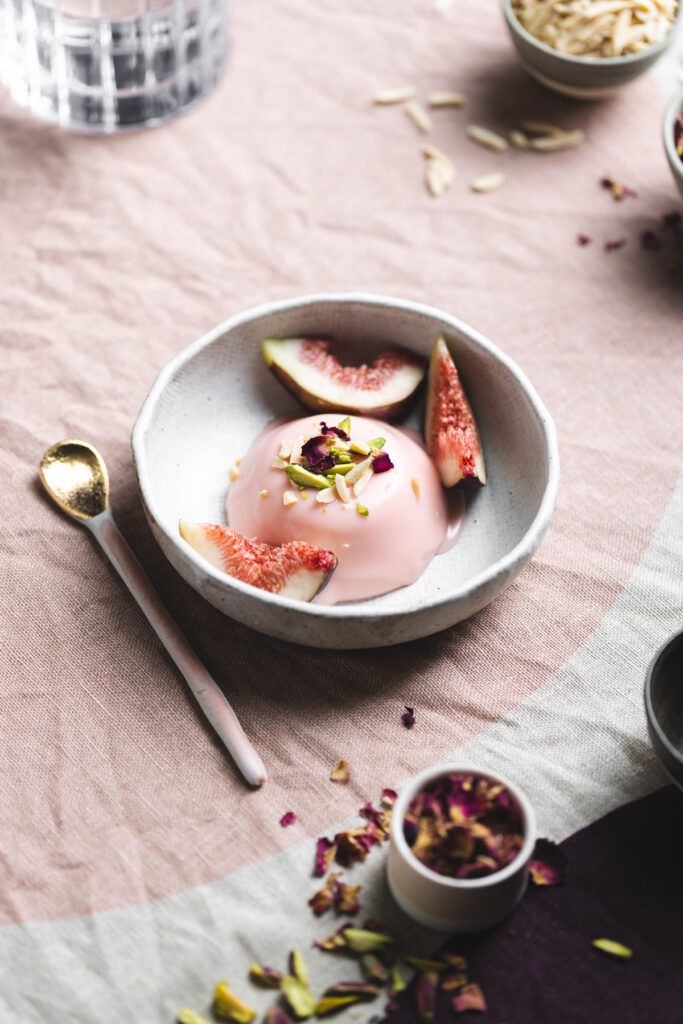 Rosewater Panna Cotta + Fresh Figs | The Polka Dotter