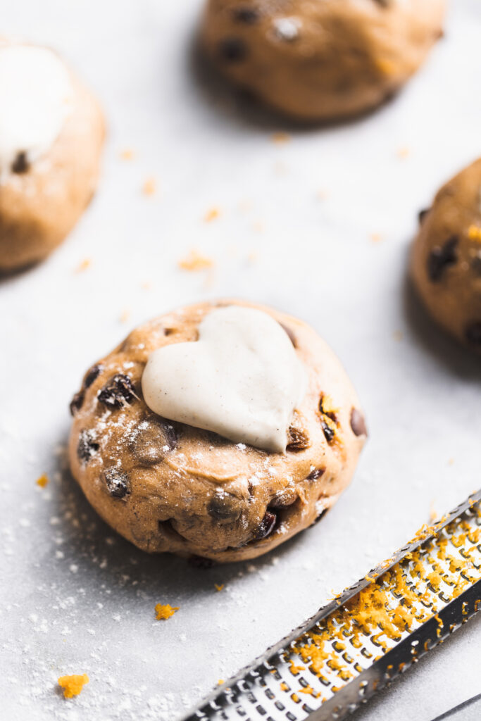 Sour Cherry & Chocolate Heart Crust Buns