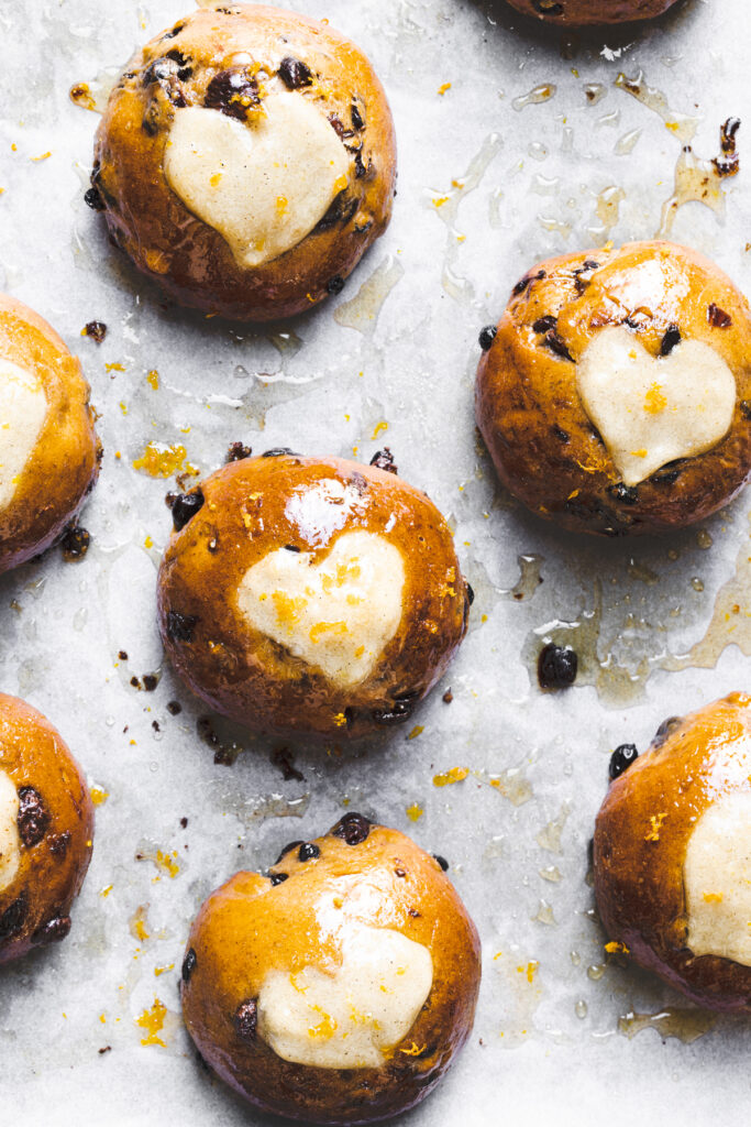 Sour Cherry & Chocolate Heart Crust Buns