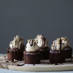 Chocolate Walnut Brownies with Salted Caramel Frosting