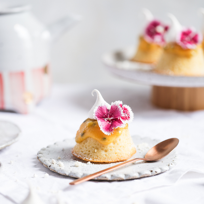 White Chocolate Teacakes + Passionfruit Curd | The Polka Dotter