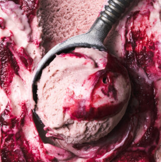Roasted Plum Swirl Ice Cream | The Polka Dotter